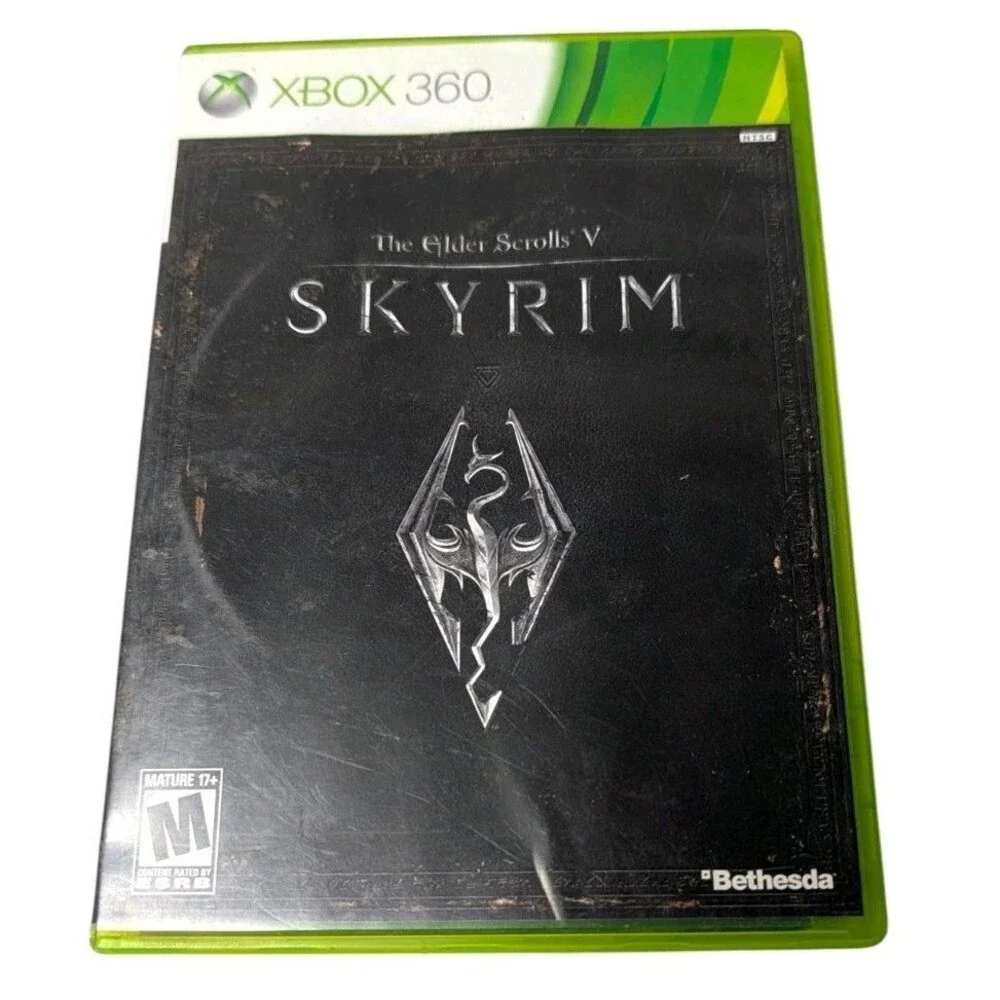 The Elder Scrolls V Skyrim (Microsoft Xbox 360, 2011) Black Label CIB w Manual